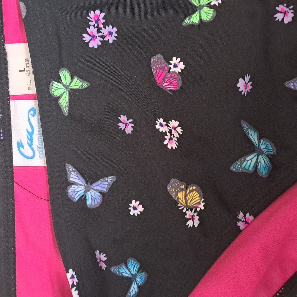 California Waves BLACK MULTI Butterfly Side-Tab Bikini Swim Bottom - Picture 6 of 10